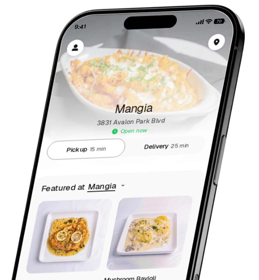Mangia app preview